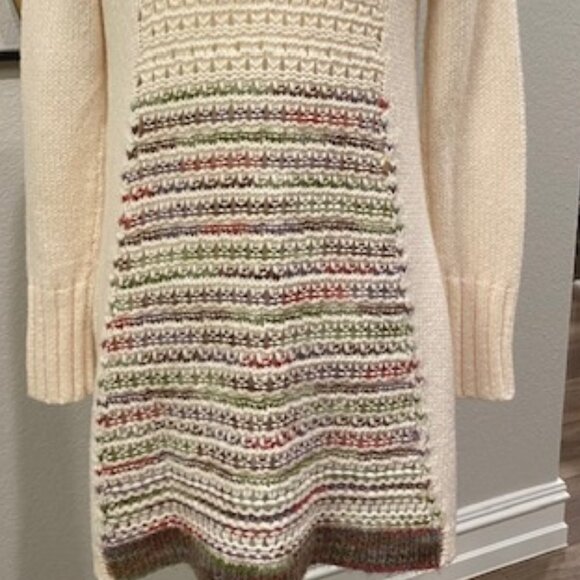 ANTHROPOLOGIE "Angel of the North" Rainbow Hooded Cardigan - Picture 4 of 15